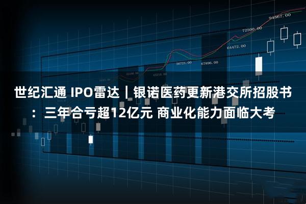 世纪汇通 IPO雷达｜银诺医药更新港交所招股书：三年合亏超12亿元 商业化能力面临大考